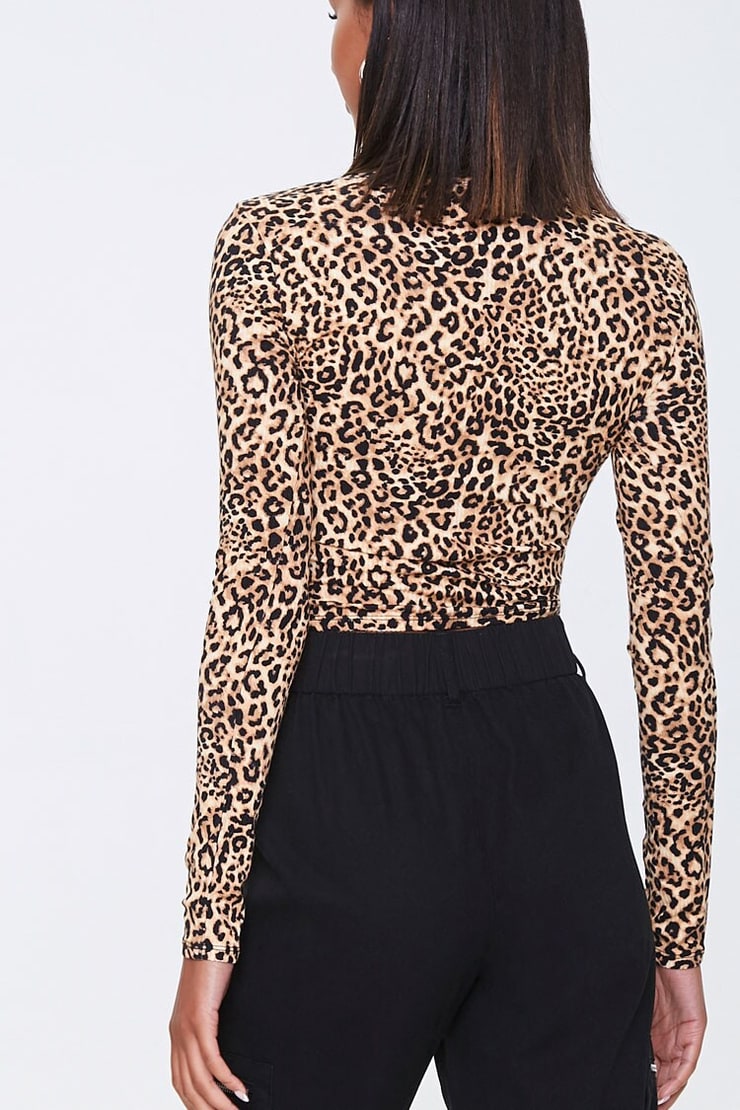 Image Of Leopard Print V Neck Top Forever 21